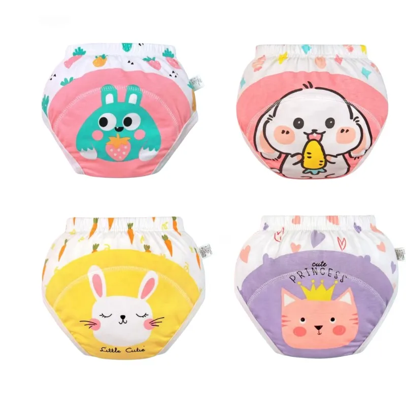 4pcs/lot Baby Boys Girls Underwear Kids Panties Shorts Underwear Kids Underwear Cotton Bread Pants