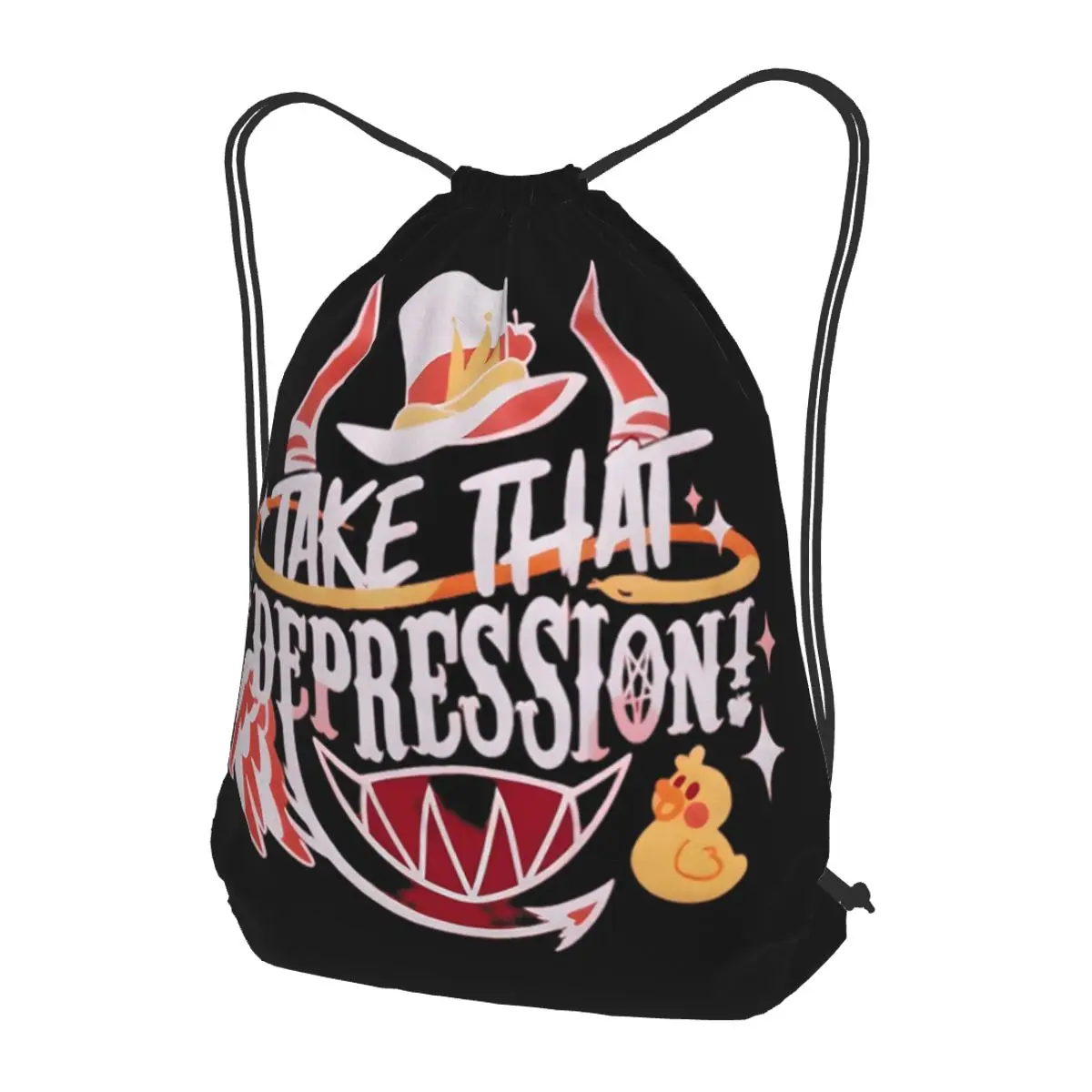 Horror Cartoon Anime Movie Halloween Backpacks Portable Drawstring Bags Sundries Bag Book Bags for Man Woman Students