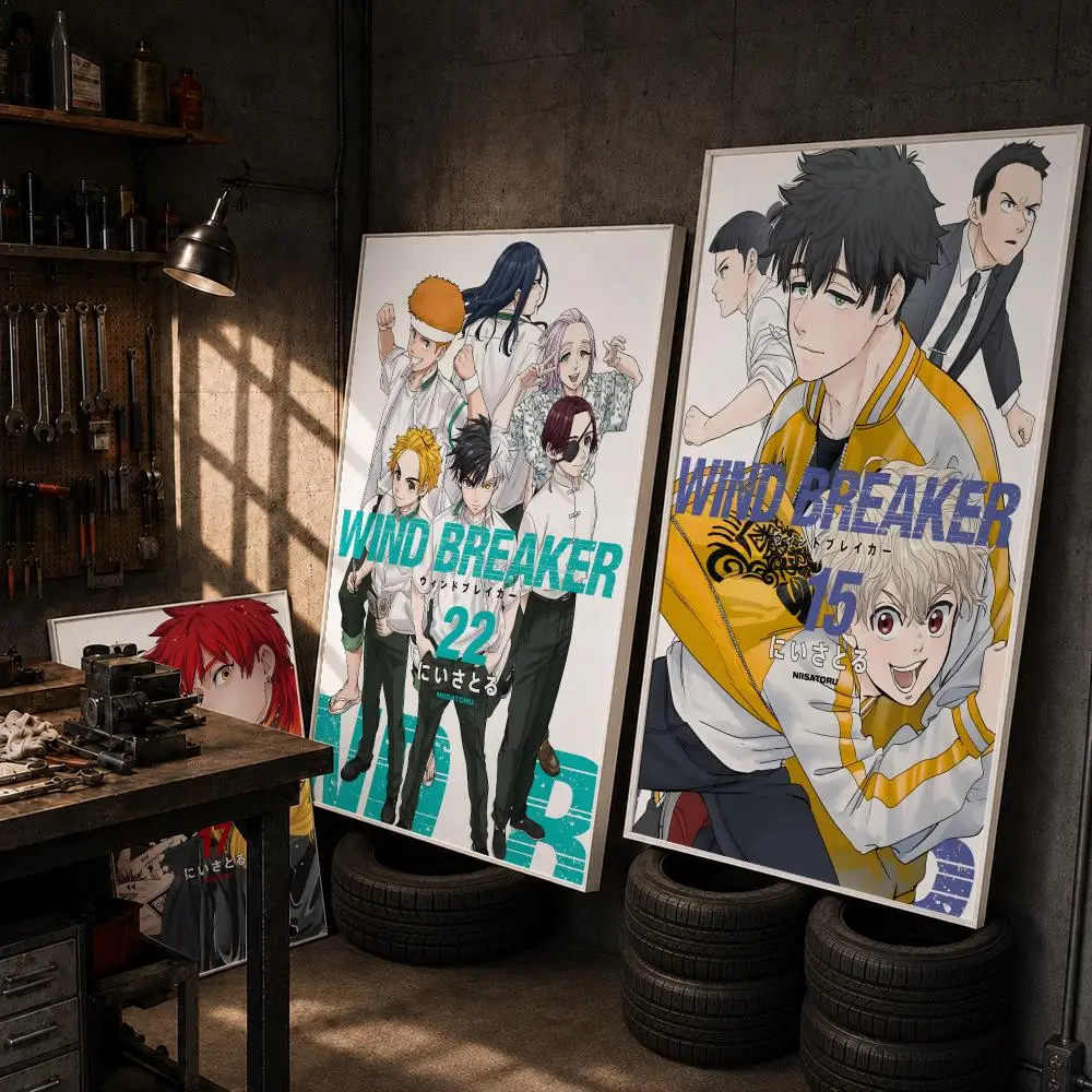 Anime Wind Breaker Poster HD Wall Art Home Decor Waterproof Print Bedroom Garage Party Gift