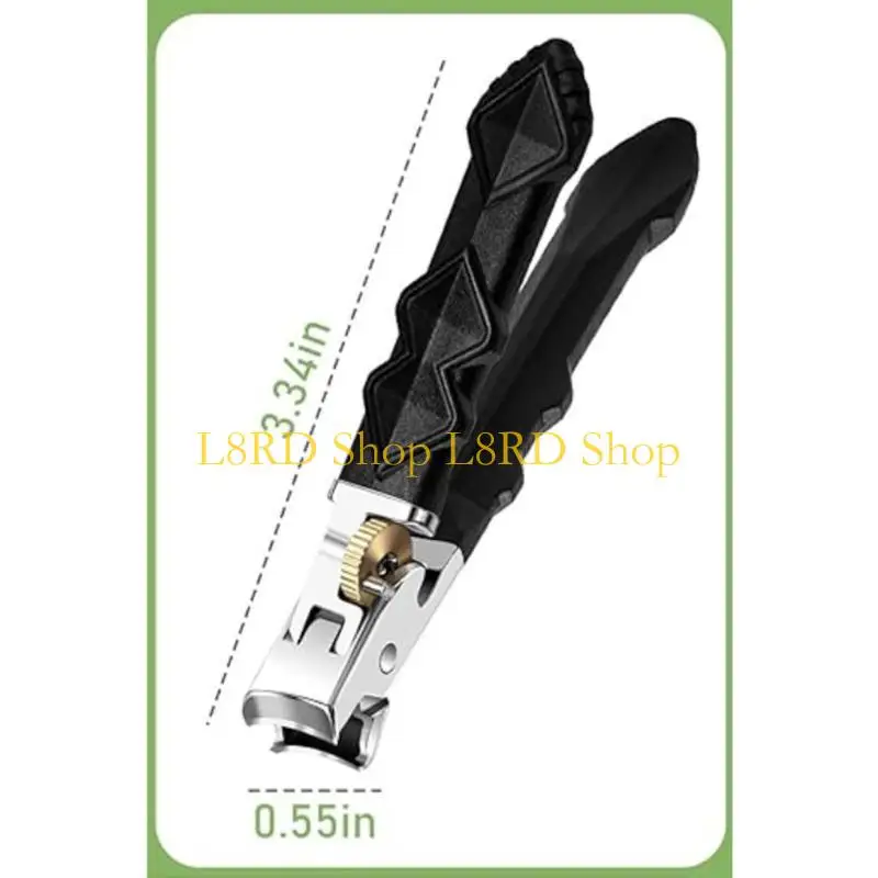L8RD Toe Clippers, 180°Wide Jaw Thick Toenail Clippers, Double Configuration of Oblique and Flat Mouth, Splash-Proof,