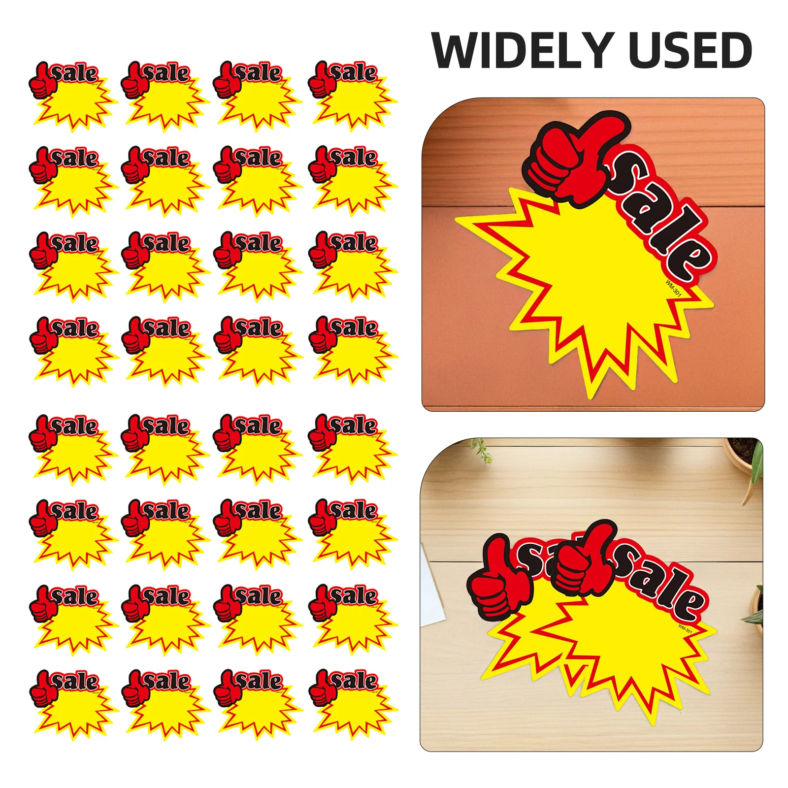 ป้ายราคาโปรโมชั่น 50 ชิ้น สีสันสดใส ป้ายราคาสติ๊กเกอร์โฆษณาสำหรับป้ายโฆษณาในตลาด