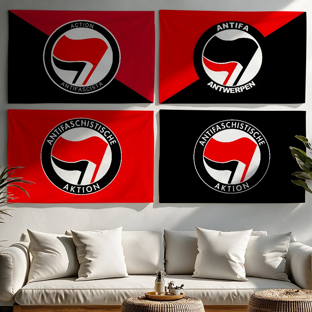 Antifascist Action flag Tapestries Outdoor Parties Bedrooms Living Rooms Dorm Rooms Wall Decor Banners Gifts