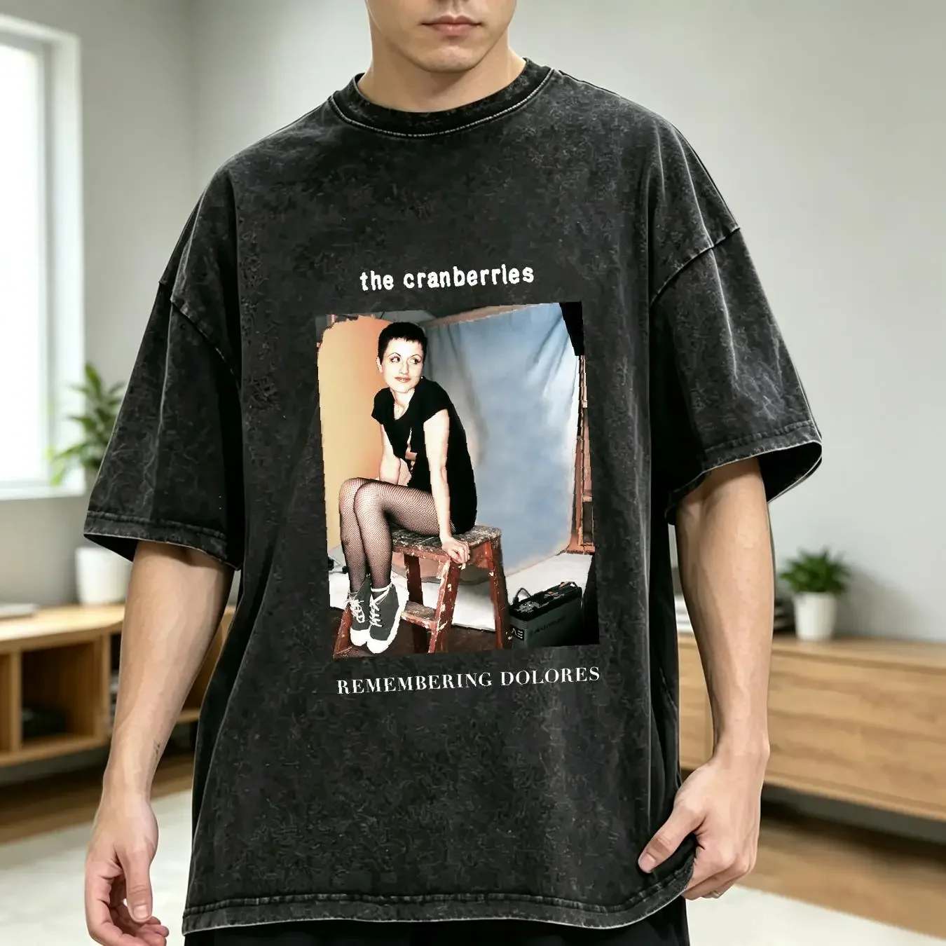 washed T Shirt New Rare The Cranberries For Fans All Size 1N2830 long sleeves vintage Washed Slightly streetwear Stylish Casual