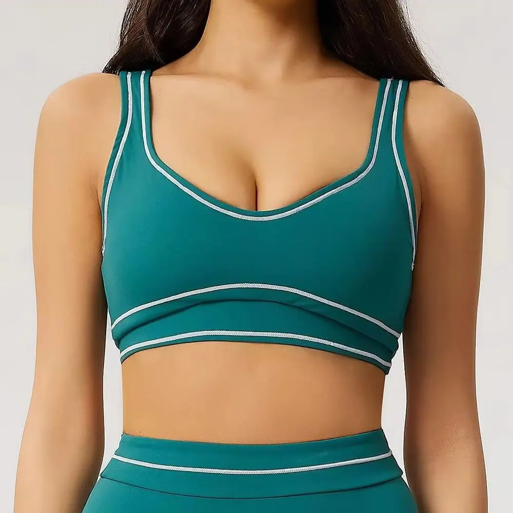 2026 Sports Bra Women Fitness Bra Halter Sports Underwear Naked Feel Sexy Yoga Gym Push Up Workout Bra Padded Bralette Bathsuit
