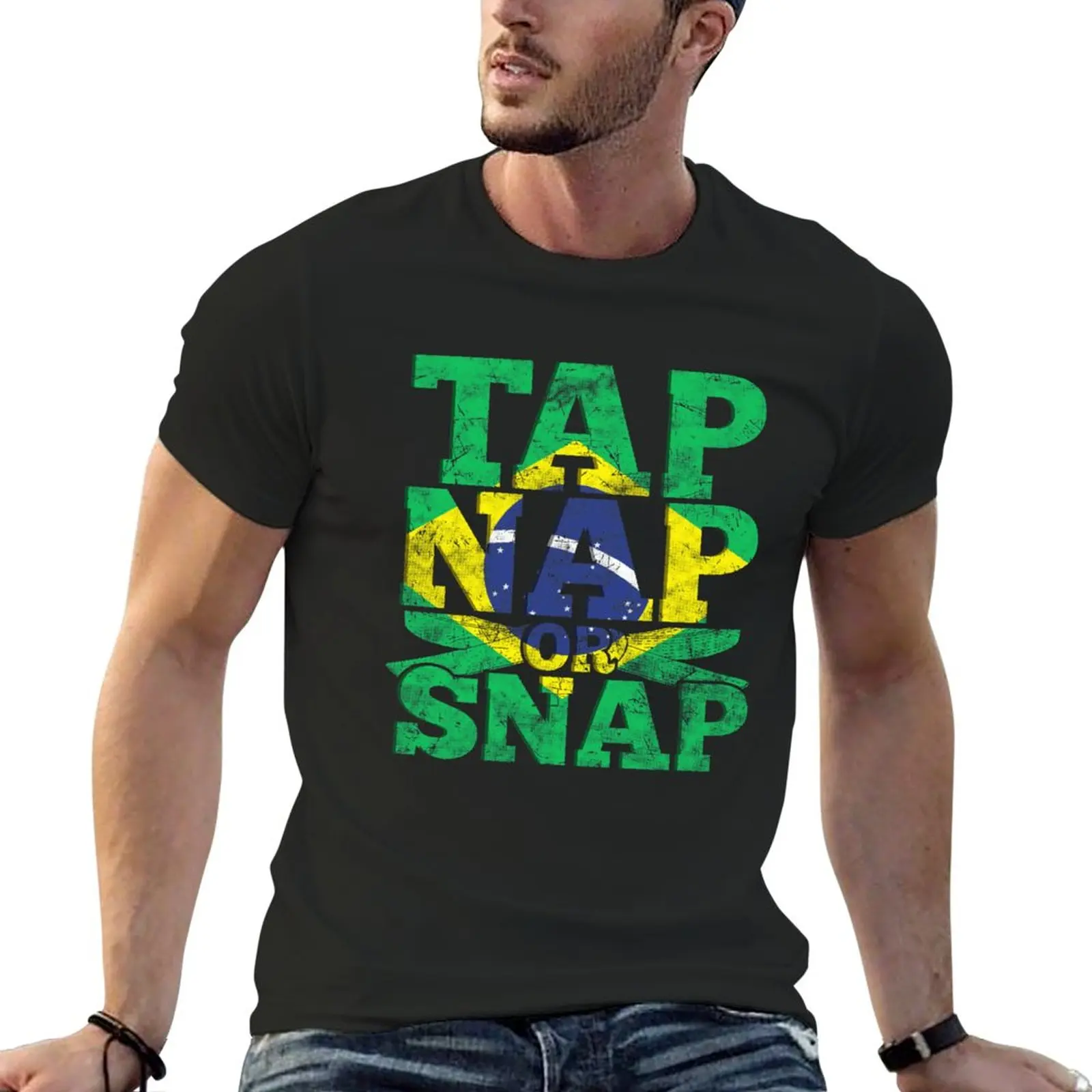 BJJ Brazilian Jiu Jitsu Tap Nap Or Snap T-Shirt summer clothes sweat shirts mens vintage t shirts