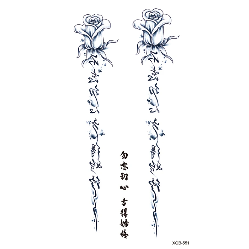 10Styles Lotus/Flower Waterproof Temporary Tattoos Men  Henna Tatoo Stickers Tattoo Body Art Fake Tattoos