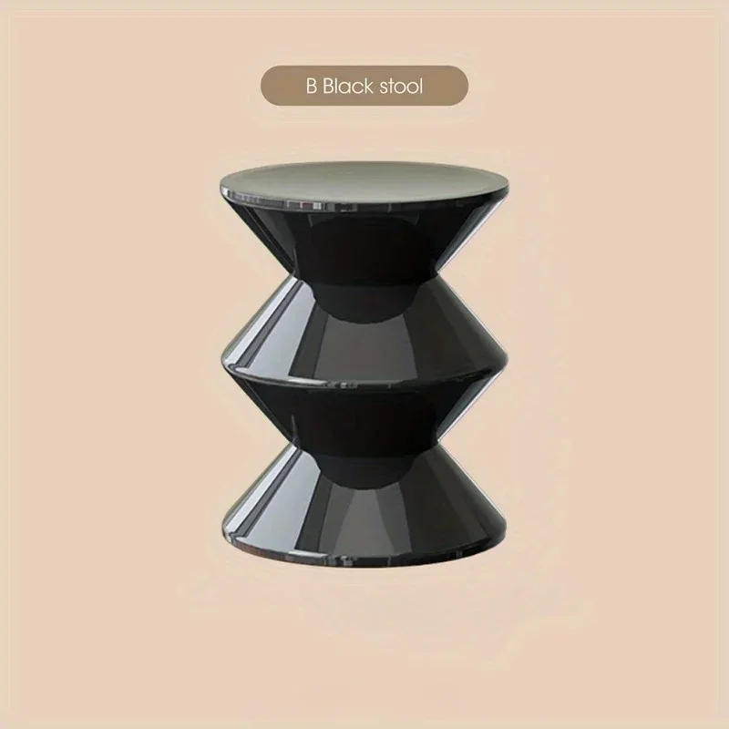 Plastic Coffee Table - Modern Side End Table for Living Room, Sofa, Hallway, Balcony - Durable Plastic Nightstand Foot stool