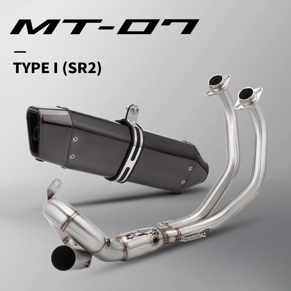 Complete uitlaatsysteem voor MT07 XSR700, complete pijpset 2015-2024