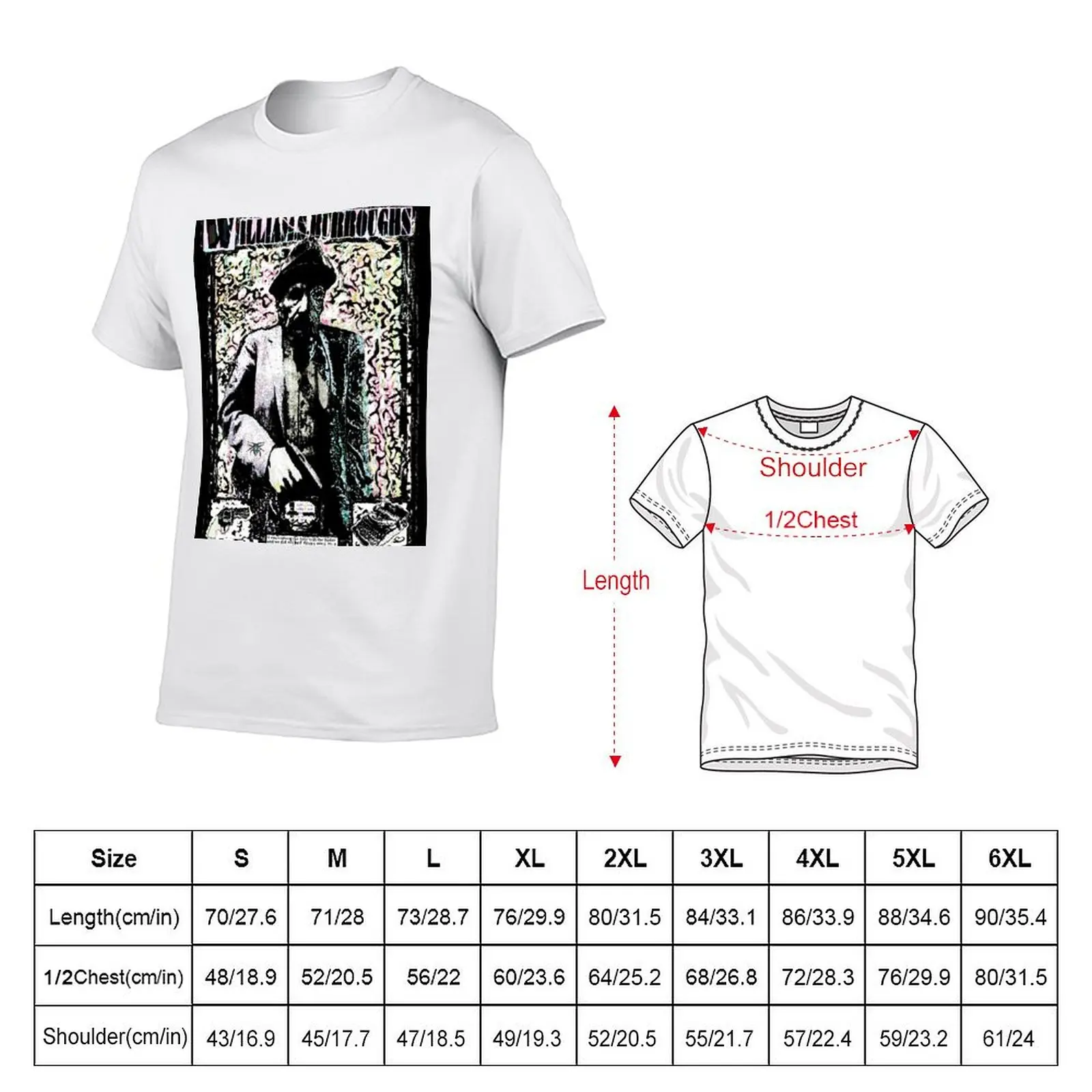 William Burroughs. T-Shirt cotton t shirt man man t shirts high quality luxury brand T-Shirt