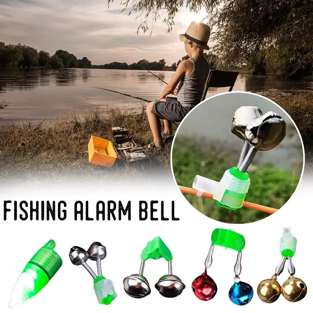 2/5pcs Fishing Alarm Bell High Sensitivity Super Loud Alarm Light Fishing Anti-loosening Bell Accessories Gifts With Q8V6