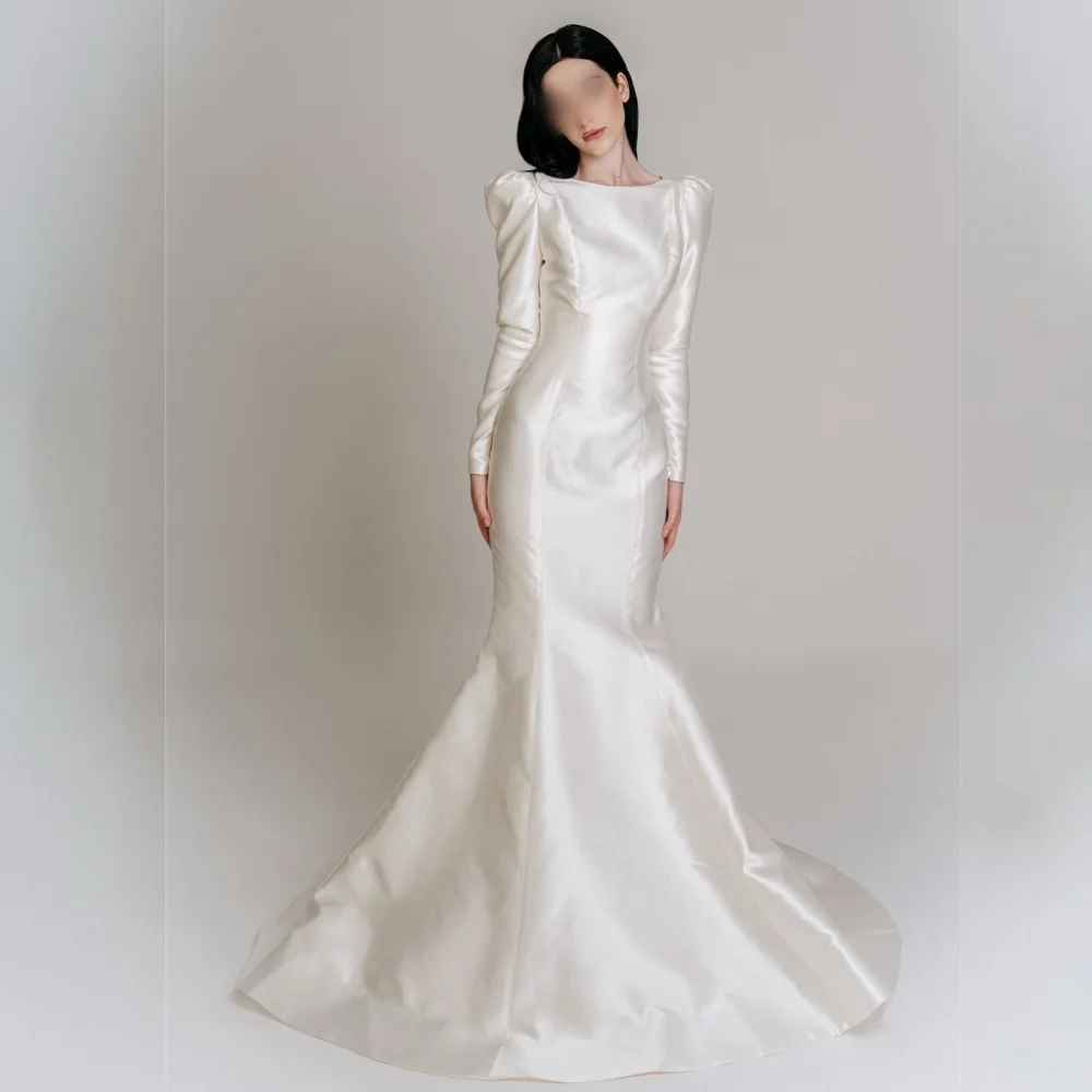 

Индивидуальные шармезные плиссированные платья с бантом и круглым вырезом, темпераментные платья русалки длиной до пола, на заказ, женские элегантные вечерние свадебные платья