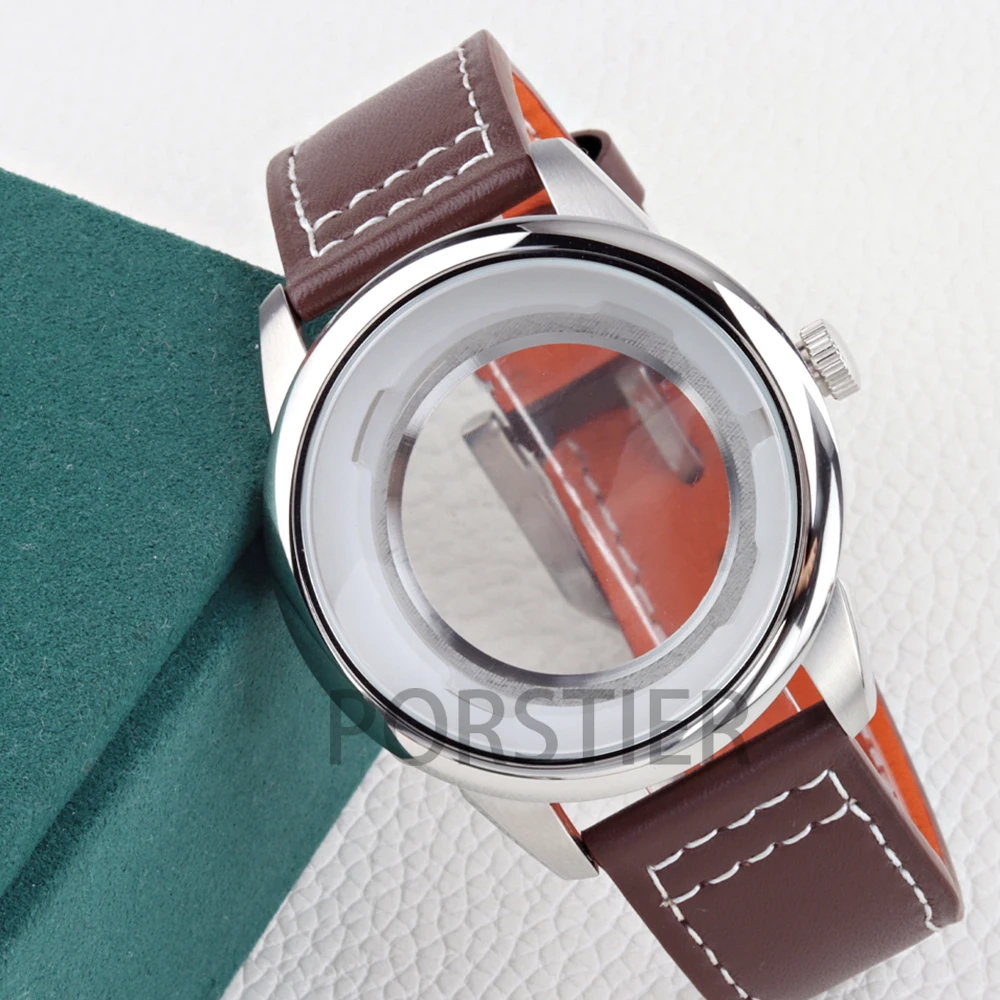 

nh35 42.7mm Watch Case Waterproof for Mark XX nh35/nh36 Automatic Movement 36mm Dial 21mm Leather Strap Men's Case Watch Parts