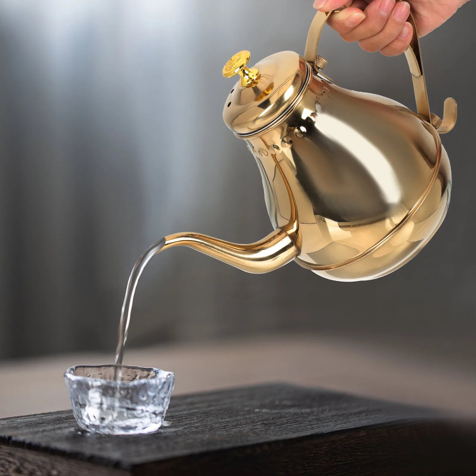 

Large Capacity Milk Tea Pot Stainless Steel Portable Teakettle Practical Heat Resistant Water Kettle For Home Use