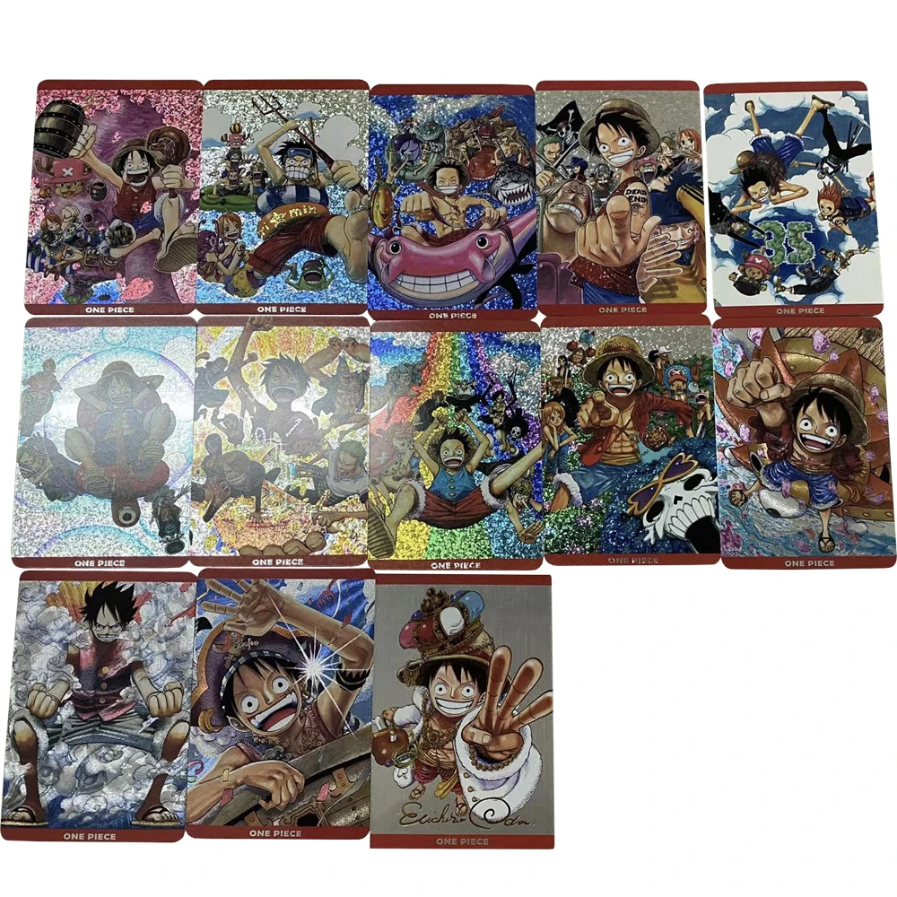 

13Pcs/set One Piece Flash Cards Luffy Collection Series Nami Classic Anime Game Collection Cards Fun Gift Toys