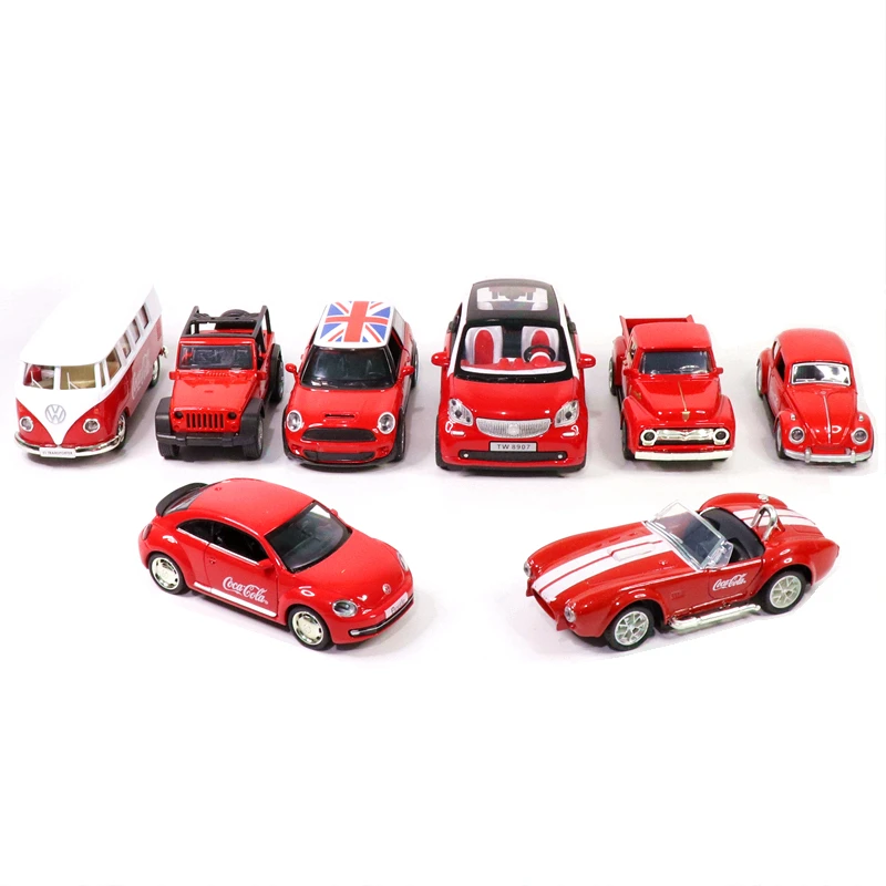 Coca-Cola Alloy Car Model Toy Gift Vintage Pickup Truck  Beetle Style Collectible Static Model Metal Toy for Ages 14+