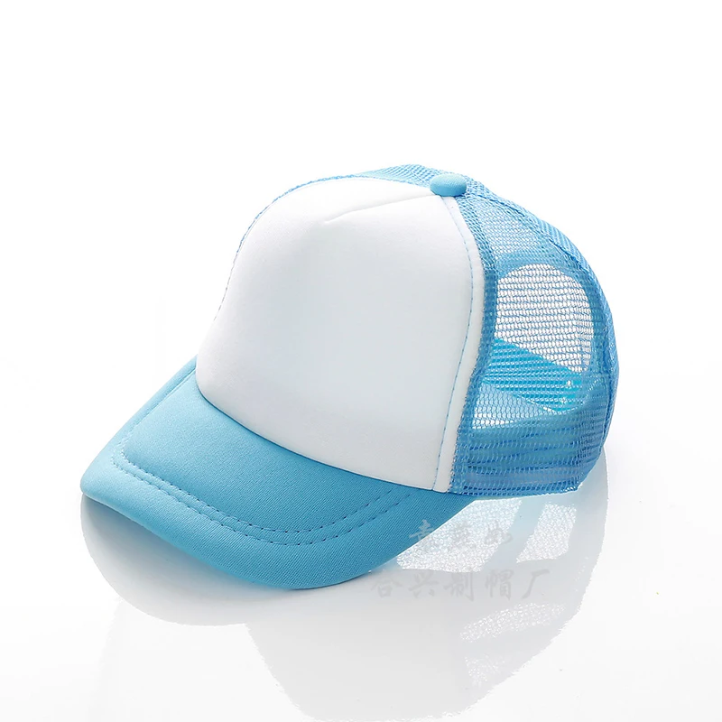 New Custom Logo Child Mesh Hats Outdoor for Girls Boys Sunscreen