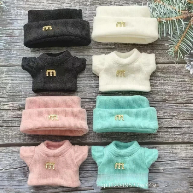 Only clothes no dolls for Labbuwa first second and third generation Bubba Macaron Blind Box Sitting Party knitted set hat Gift