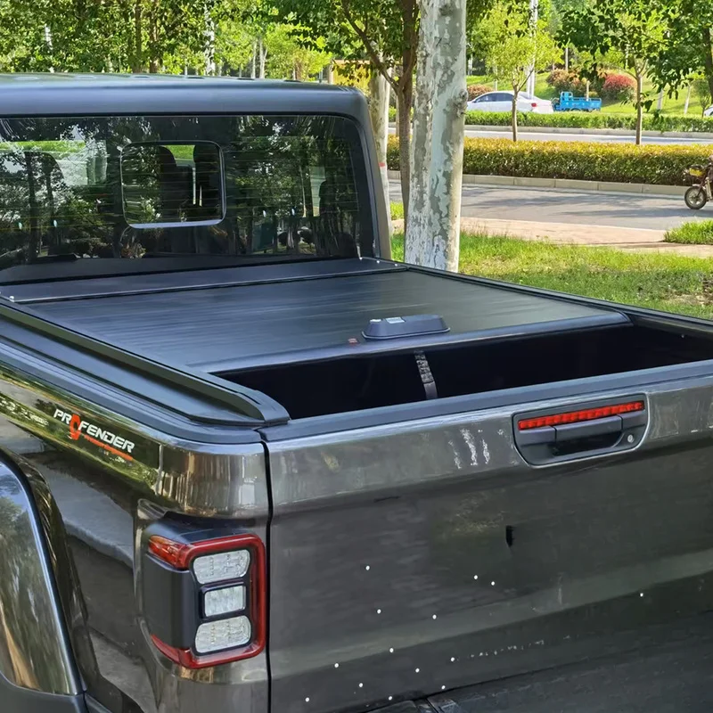 Hot Selling 4x4 Offroad Foldable Rolling Up Tonneau Cover Shutter Lid Pickup Truck Bed Cover For 2025 Gladiator