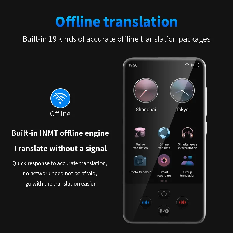 S85 Pro مترجم محمول واي فاي 138 لغة عبر الإنترنت تسجيل ذكي غير متصل ترجمة ChatGPT ترجمة مجموعة الصور الصوتية