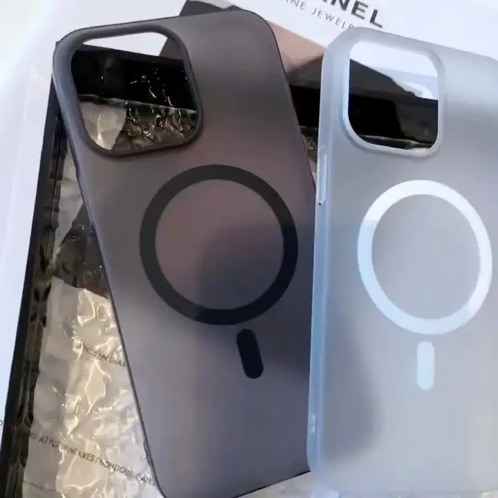 Original Ultra Thin For Magsafe Transparent Case For iPhone 16 15 14 13 17 Pro Max Magnetic Wireless Charge Glossy Clear Cover