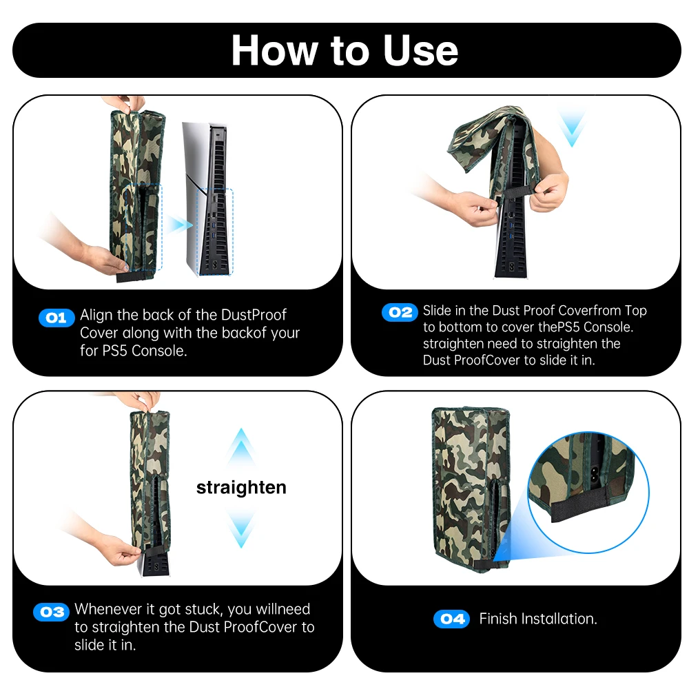 ل PS5 سليم وحدة التحكم الغبار غطاء غبار ناعم المضادة للخدش مقاوم للماء قذيفة واقية ل PS5 سليم لعبة الملحقات