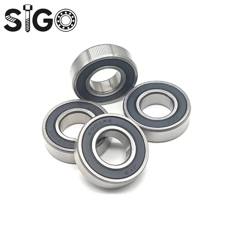 6004RS Bearing ABEC-7 (2PCS) 20*42*12 Mm Deep Groove 6004-2RS Ball Bearings 6004 180104 RS 6004 2RS EMQ Quality