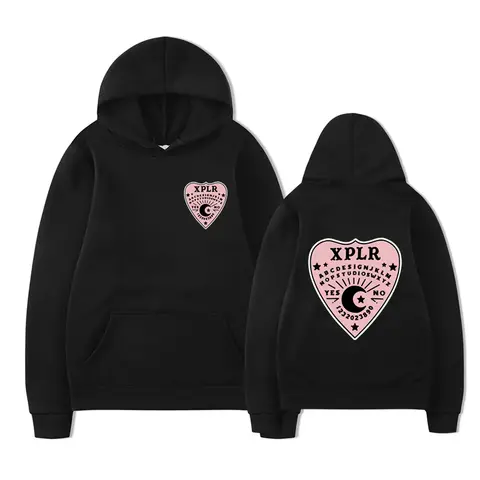Sam and Colby XPLR Ouija 남녀공용 코튼 후디 맨투맨, 긴팔 패션 풀오버 의류, 따뜻한 스트리트웨어 상의, 겨울
