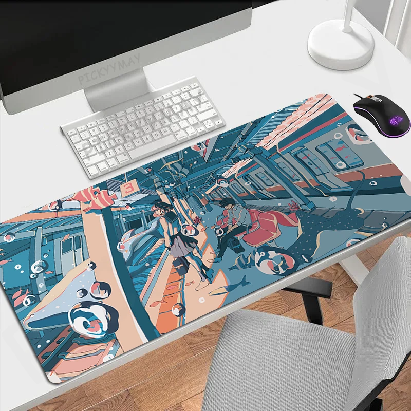 Pixel Design Large Mouse Mat Gaming Mousepad Big Gamer Mousepads Locking Edge Rubber Keyboard Mats Desk Pad HD Mouse Pads