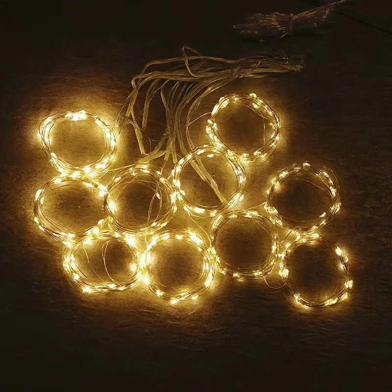 Imagem -06 - Cortina Guirlanda Led String Lights Decoração Festival Luzes de Natal Controle Remoto Usb Feriado Casamento Fairy Lights Modos