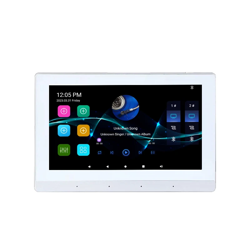 

7inch touch screen wifi bluetooth TF card USB background music home Sound Audio amplifier In-wall