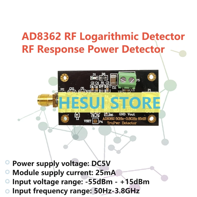 AD8362 module RF response power detector RMS RF power detection linear dB output