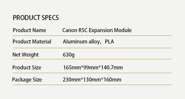 Description Picture 5 of itemFusionRig For Canon R5C Camera Cage Expansion Module cineback
