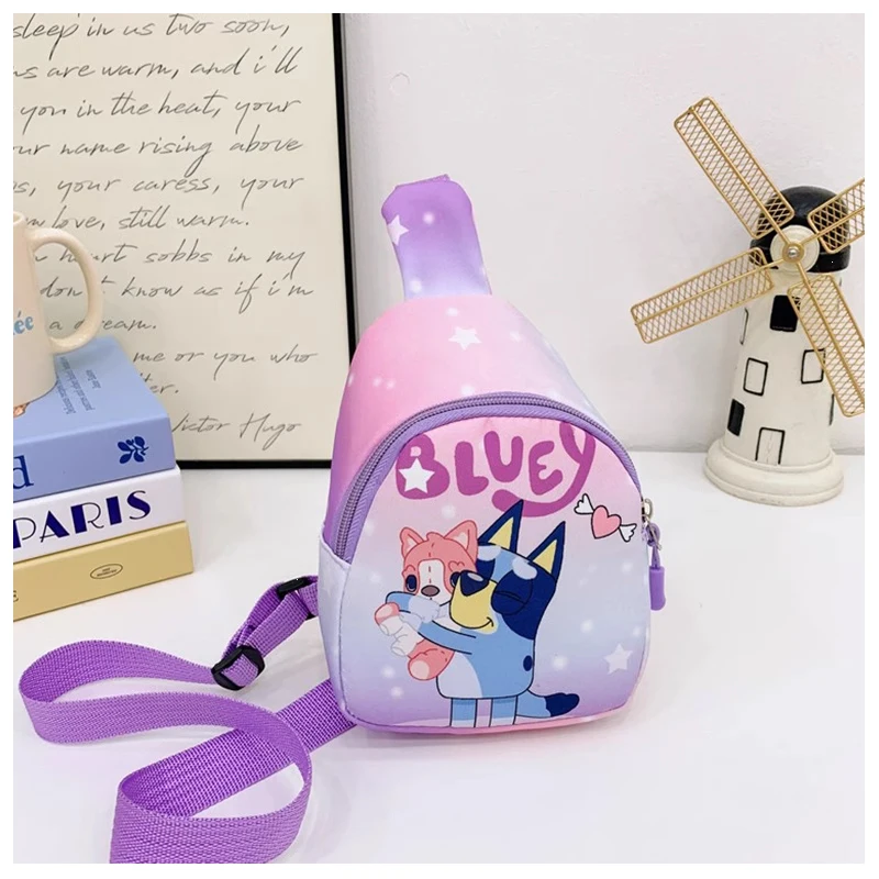 Bluey Shoulder Bag Bingo Chest Pack Anime Backpack Cartoon Coin Purses Model Preschool Snack Pack Kids Toys Children's Gifts