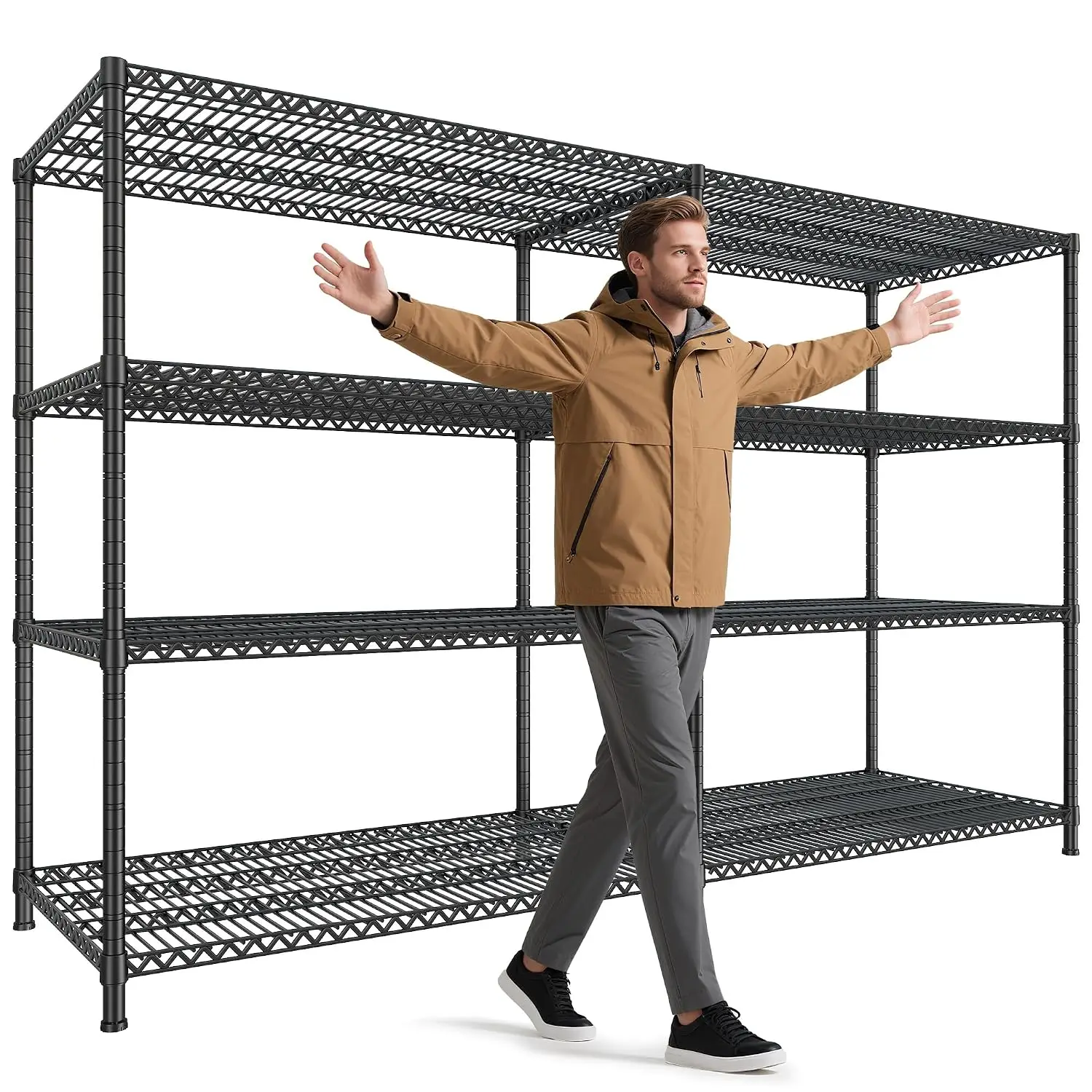Heavy Duty Storage Shelves 3680LBS Load 81.5
