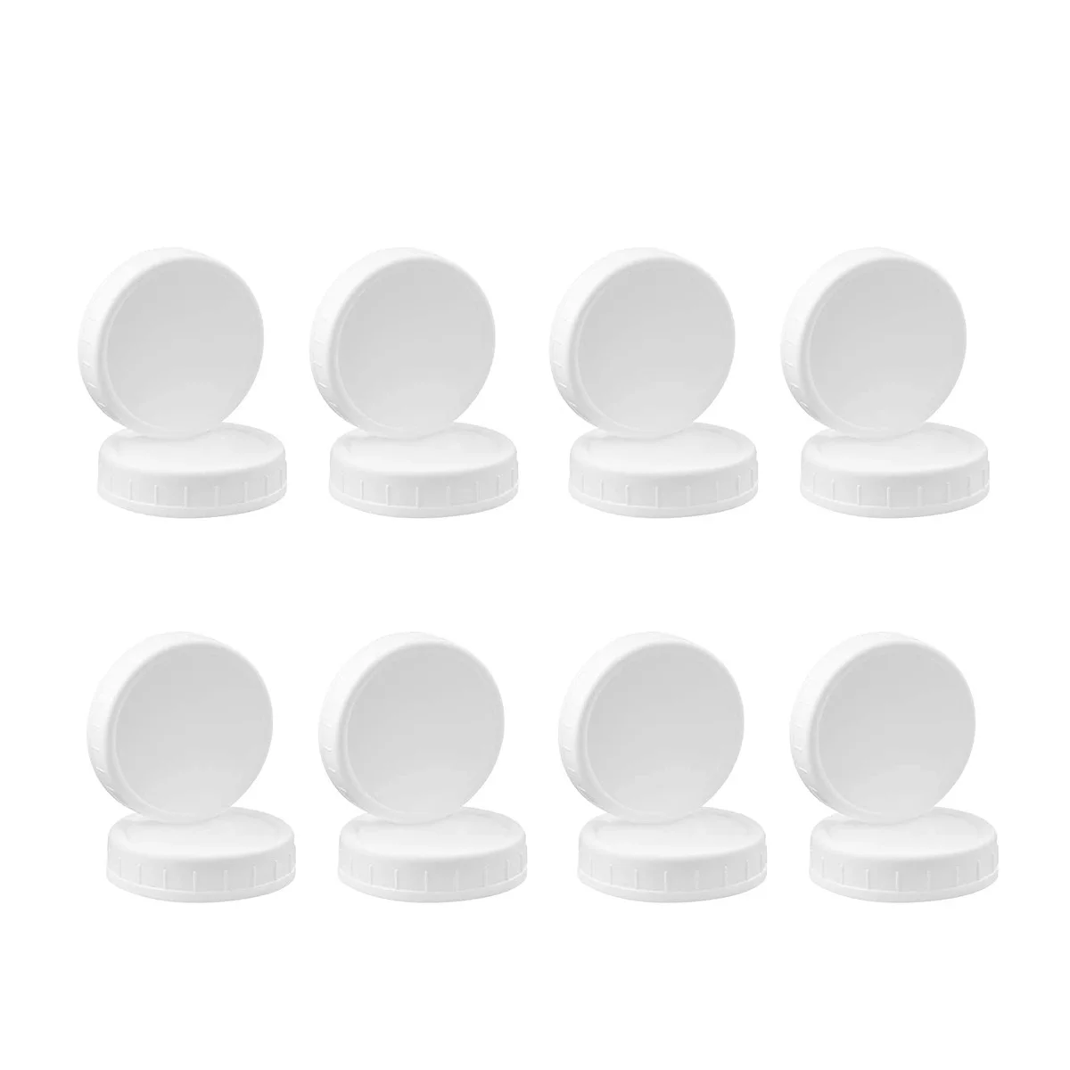 Lot de 16 pots veds à large ouverture, bouchons de stockage en plastique pour bocaux de mise en conserve, anti-vert et anti-rayures