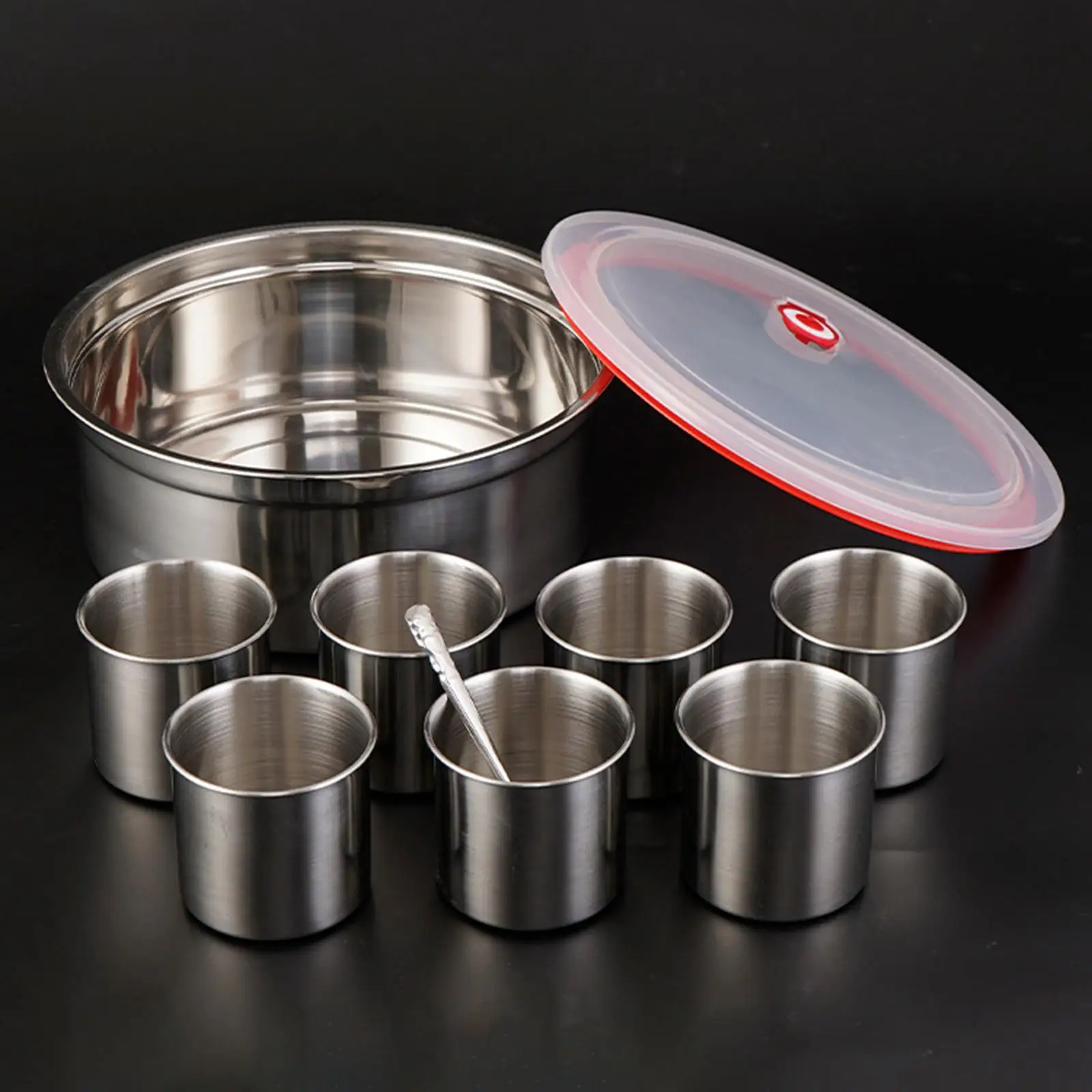 Stainless Steel Combination Seasoning Box Multi Section Organizer Set for Cooking and Condiment Storage