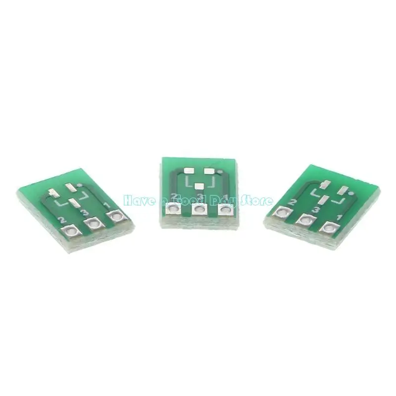 462D 10 Pcs Double-Side SOT23-3 To DIP SIP3 Adapter PCB Board DIY Converter