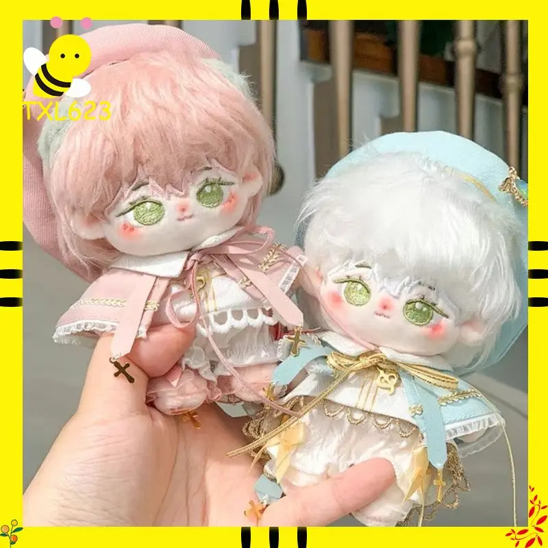 4pcs/Set Cute Doll Clothes Outfit For 10cm Cotton Dolls Coat Cape Doll Outfit Dress Up Diy Toys Plush Doll Accessories Girl Gift