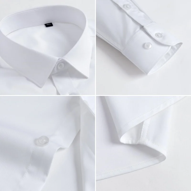 ألياف الخيزران الرجال قمصان فستان بكم طويل قمصان ل سليم صالح Camisa الأعمال الاجتماعية بلوزة قميص أبيض الأزرق ملابس للرجال