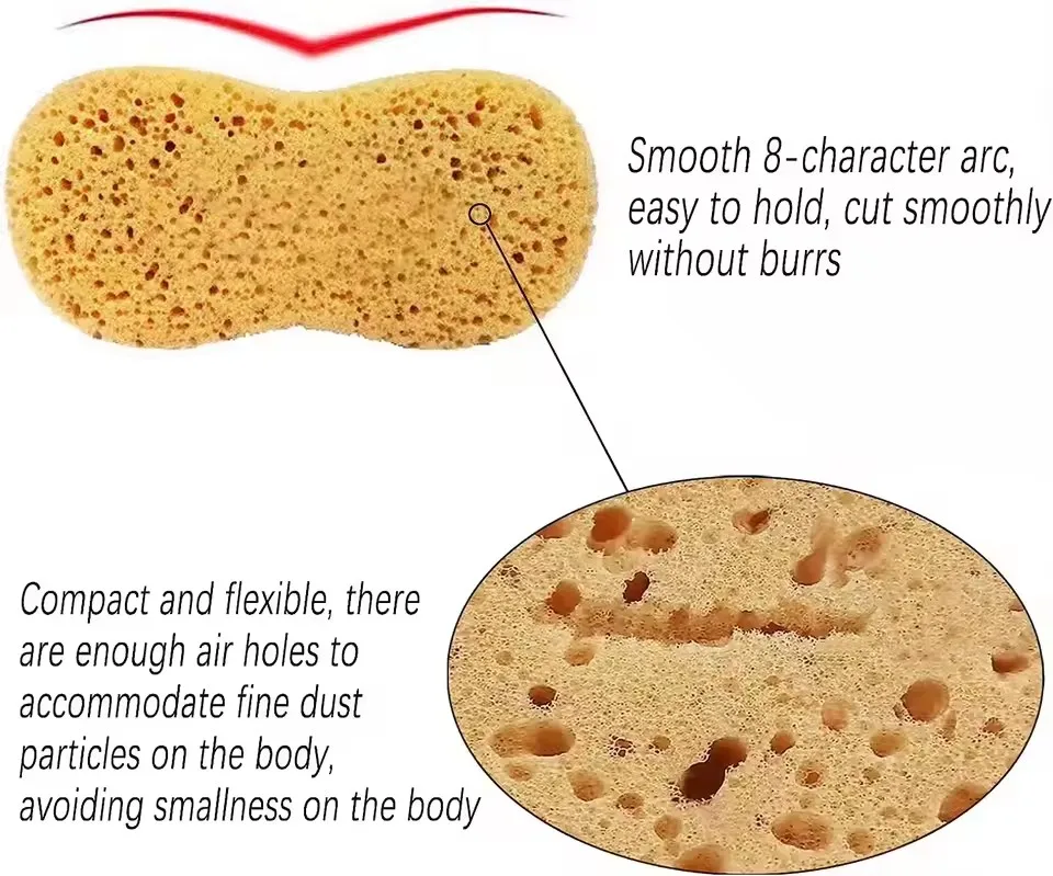1/2/3Pcs High-density Honeycomb-shaped 8-shaped Car Wash Sponge  Vacuum Compressed Random Colors Car Cleaning Accessories
