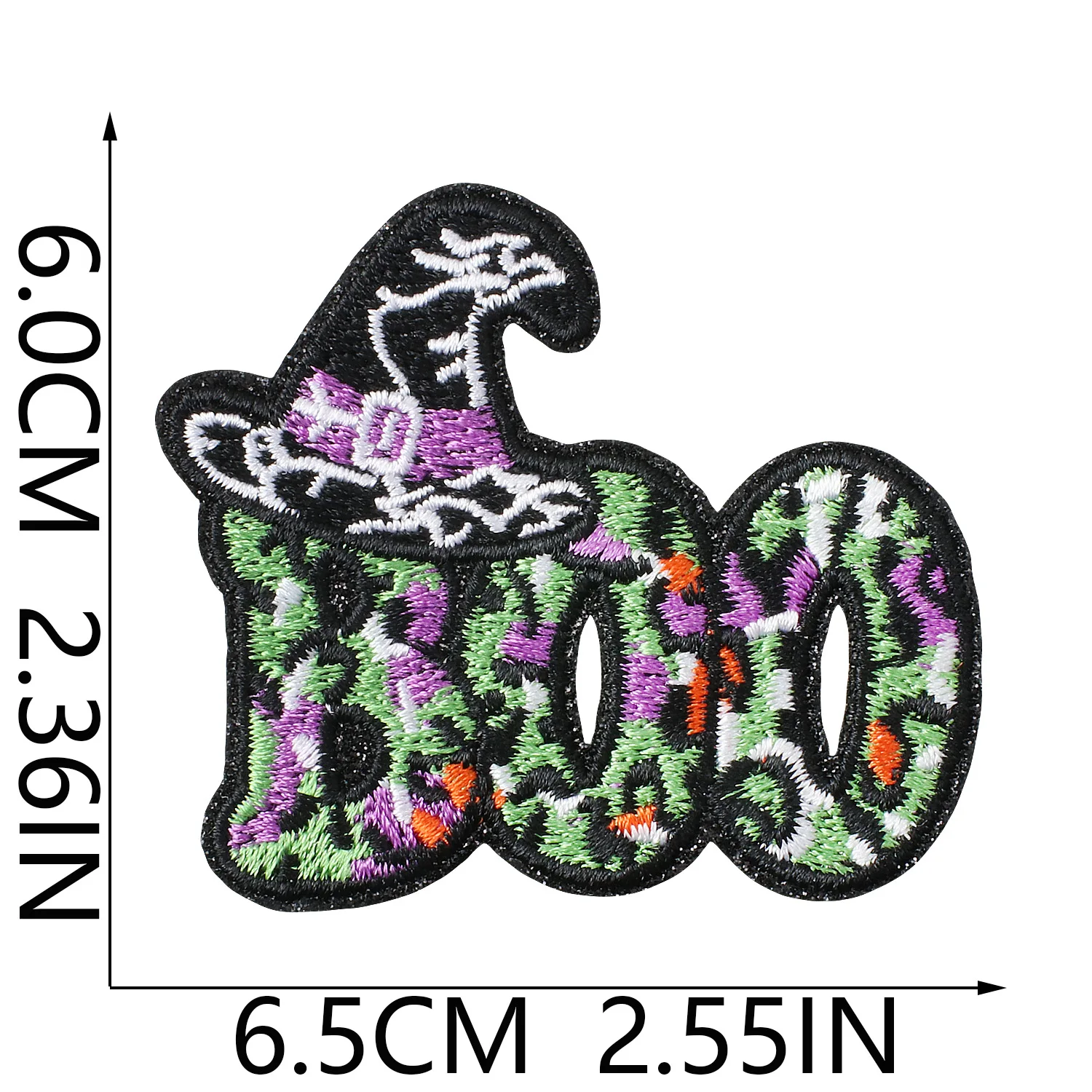 1Pcs Spooky Cute Halloween Embroidered Patches, Iron on Ghost Bow Boo Skull Appliques for DIY Clothes & Bags