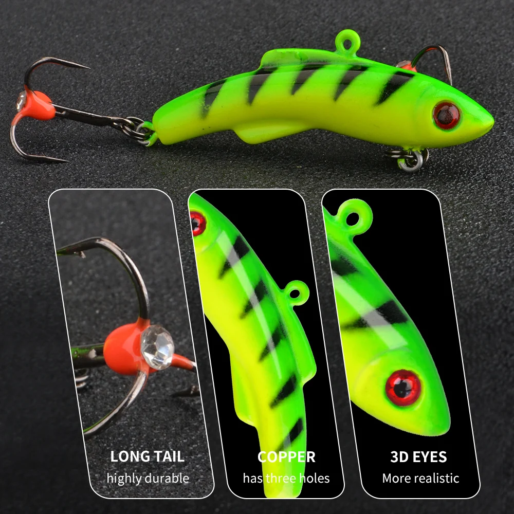 FTK Ice Fishing Lure 5Colors 15g 20g 25g Winter Bait Hard Lure Carp Fishing Hooks Balancer For Fishing Carp Pike Perch