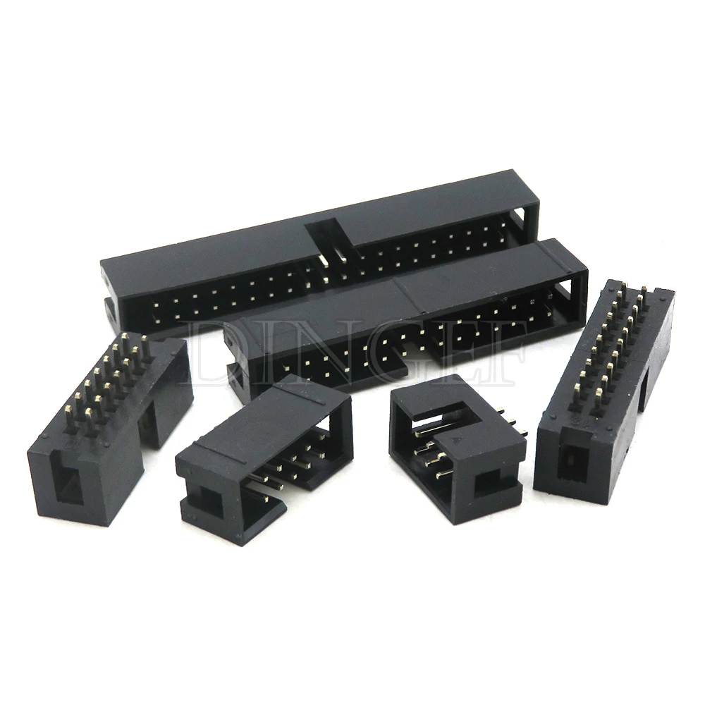 5pcs dip 6/10/20/26/34/40 PIN 2.54MM pitch MALE SOCKET straight  box headers  CONNECTOR DOUBLE ROW 10P/20P/40P