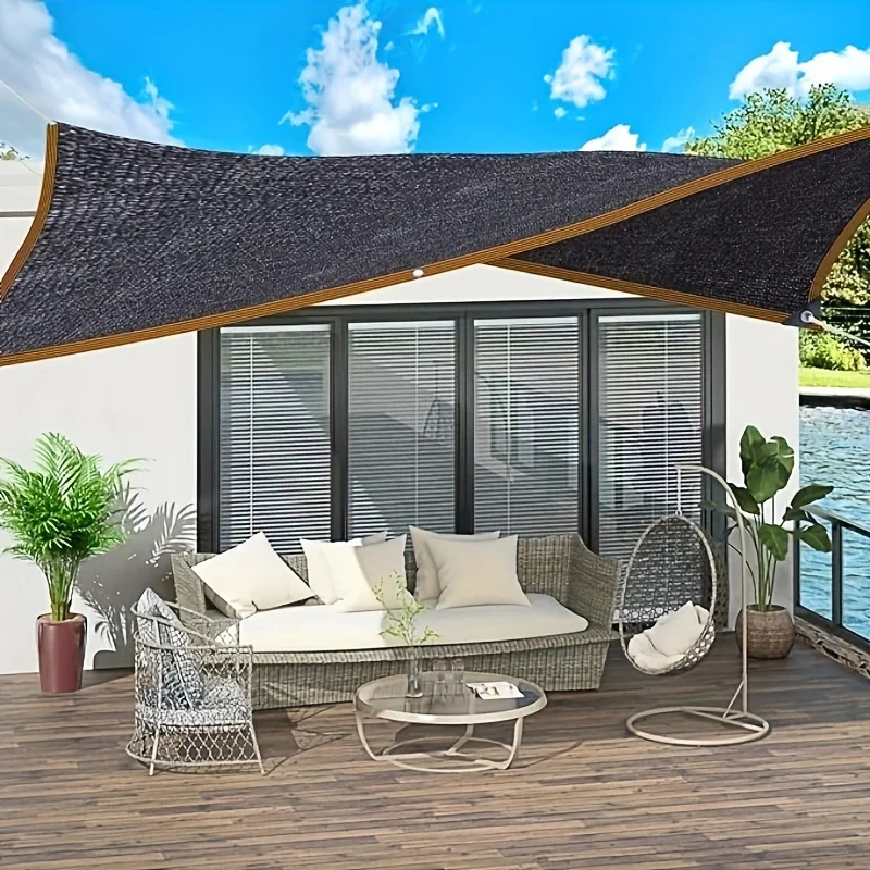 Plant Shade Net, Outdoor Shade Net, Sunshade Net, High-Density Mesh with Brass Grommets, Uv-Resistant, Light-Blocking and Breathable, Suitable for Greenhouses, Patios, Pavilions, Lawns and Dog Houses