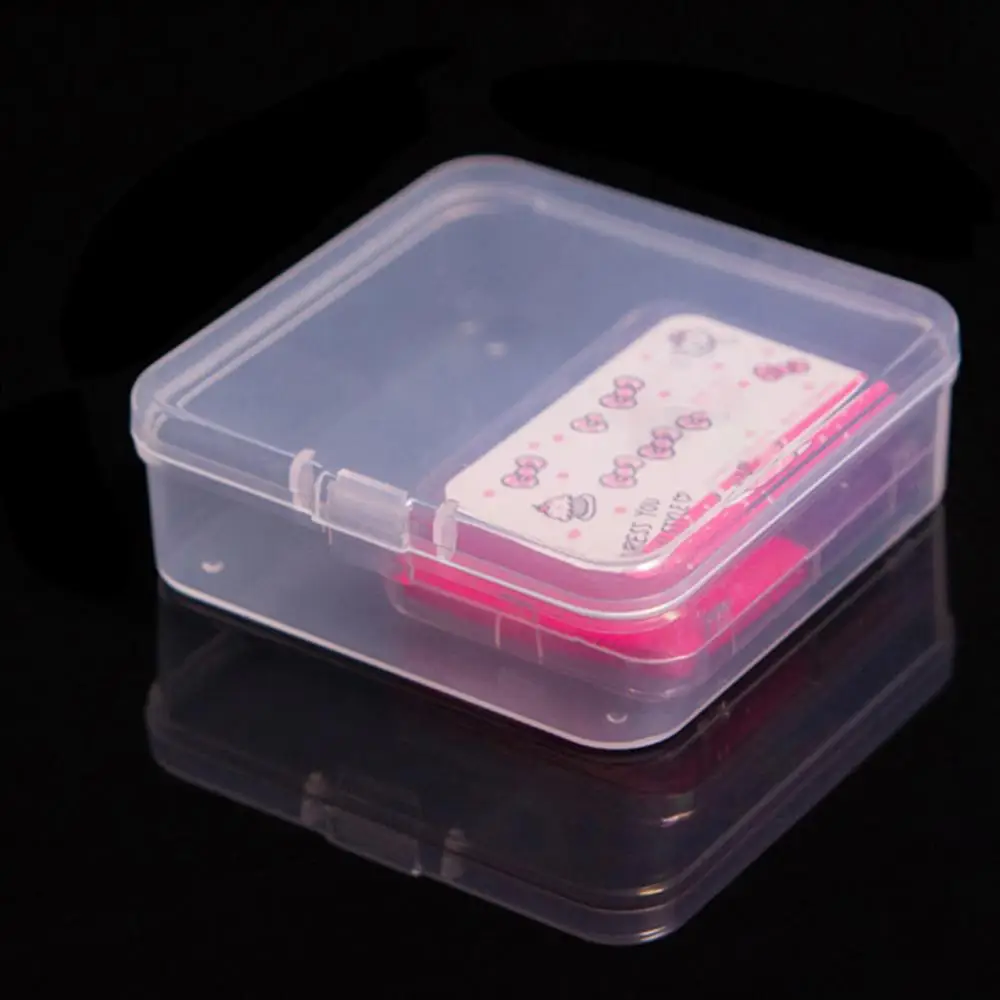 PP Square Storage Case Collection Box Jewelry Storage Case  Business Card Holder Plastic Storage Case Small Boxes