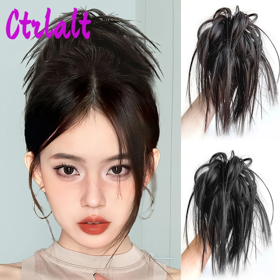 Synthetic Claw Clip in Medium Long Straight Ponytail Fountain High Hair Extensions For Women Daily Use