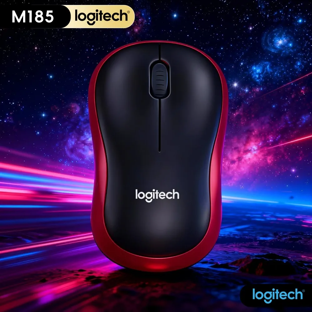 Logitech M185 Library Use Wireless Mouse Low Disturb Button Stable Signal For Quiet Study Environment
