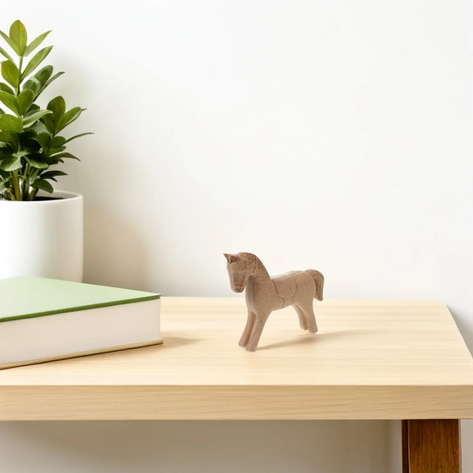 

2pcs Wooden Horse Statue Unfinished Natural Carved Animal For Painting Craft Diy Home Desk Ornament Horse Shelf Decoration