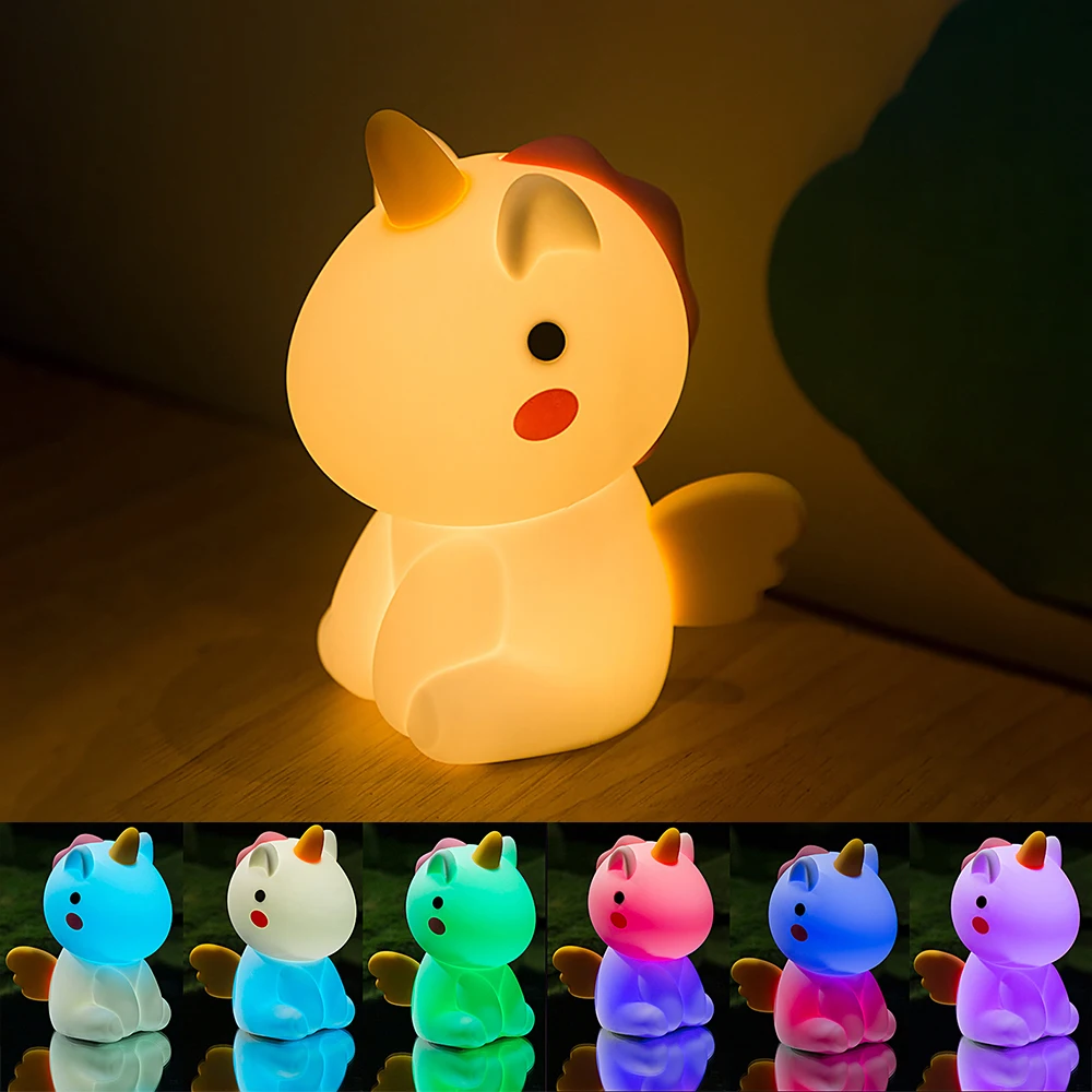 Lampe LED en silicone à thème dessin animé Nairobi Orn, veilleuse, lampe de chevet, décoration de chambre d\'enfant, cadeaux de vacances