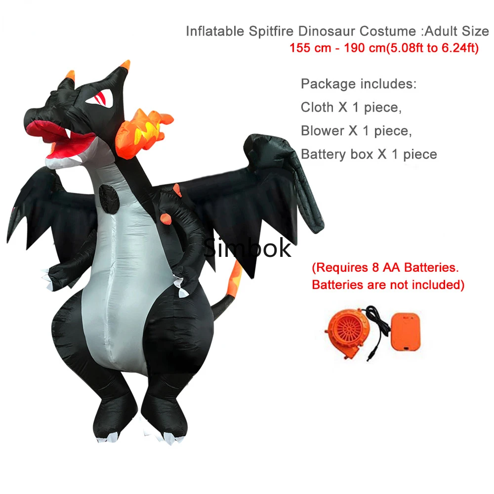 Inflatable Dragon Cosplay Costume Adult Role Playing Party Halloween Dinosaurs Funny Decorations